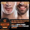 Beard Balm with 2X Concentration Biotin, Beard Growth Balm for Men - Mustache Wax & Beard Conditioner for Growth - Hydrates, Thickens Facial Hair Growth - Made with Castor Oil & Argan Oil - 2 Ounce view 2