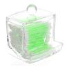 BUUEERR 2 PCS Swabs Holder Dispenser Cotton Storage Organizer Clear Acrylic Cosmetic Makeup Case Container for Cotton Pads, Cotton Swabs, Q-Tips, Make Up Pads view 1