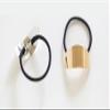 ADIASEN 2pcs Metal Metal smooth surface leather cover hair loop Hair rope Hair accessories hair elastic hair tie view 2