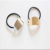 ADIASEN 2pcs Metal Metal smooth surface leather cover hair loop Hair rope Hair accessories hair elastic hair tie view 3