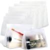 8 Pack Clear Toiletry bags, TSA Approved Quart Size Zipper Bags, PEVA Material BPA Free Leakproof Travel Makeup Cosmetic Bags, Carry on Airport Airline Compliant Bags for Wome&Men view 1