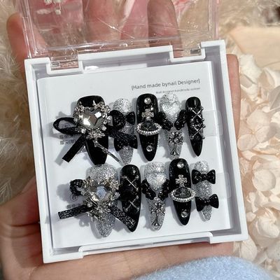 ZIIVIEVS Handmade Wearing Nail and Nail Enhancement Removable False Nail and Nail Patch(Size:XS), 1 Count (Pack of 1)