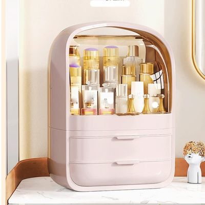 Acrylic Cosmetic Box Transparent Makeup Jewelry Drawer Home Storage Boxs Multifutional Organizer (Color : black-JoJo's Bizarre Adventure1, Size : 36 * 26 * 19.5cm) (Onecolor 36 * 26 * 19.5cm)