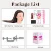 28Inch 80% Real Hair Mannequin Head, Cosmetology Mannequin Head with Hair for Braiding Curling Cuting, Table Clamp Styling Set(Dark Brown) view 3