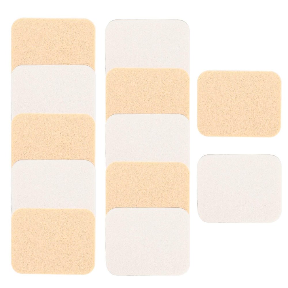 12 Pcs Square Makeup Sponges for Foundation Facial Powders Puff Cosmetic Sponge Round Foam Pad Beauty Makeup Eye Face Foundation Powders Blender for Liquid Foundation Cream Powders Concealer