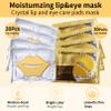 Cabaubl 60 Pcs Moisturizing Lip & Eye Masks,Gold Lip Masks,Gold Under Eye Patches for Puffy Eyes and Dark Circles,Collagen Lips Mask Sheet, Skincare for Dry Lips,Reducing Fine Lines view 2