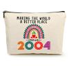 21st Birthday Gifts for Her Makeup Bags, 2004 Happy 21st Birthday Decorations for Women Her, 21 Year Old Gifts Ideas for Daughter, Sister, BFF, Female, Teenage Girls, Cosmetic Travel Pouch view 1
