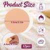 12 Pcs Round Makeup Sponges for Foundation Facial Powders Puff Cosmetic Sponge Round Foam Pad Powders Blender for Liquid Foundation Cream Powdes Concealer - Wet Dry Use view 2