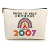 18th Birthday Gifts for Girls Makeup Bags, 2007 Happy 18th Birthday Decorations for Teen Girls, 18 Year Old Girl Gifts for Daughter, Sister, Granddaughter, Cosmetic Travel Pouch, Christmas view 1