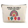 27th Birthday Gifts for Her Makeup Bags, 1998 Happy 27th Birthday Decorations for Women Her, 27 Year Old Gifts Ideas for Daughter, Sister, BFF, Female, Girls, Cosmetic Travel Pouch view 1