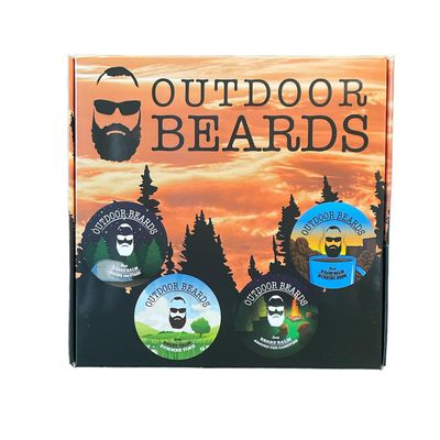 Outdoor Beards Beard Balm | 2 oz Cleansing Balm for Beards Short or Long | Beard Conditioner for Men | Essential Moisturizer for Every Man's Beard | Leave Hair and Skin Healthy (Sample Pack 2)