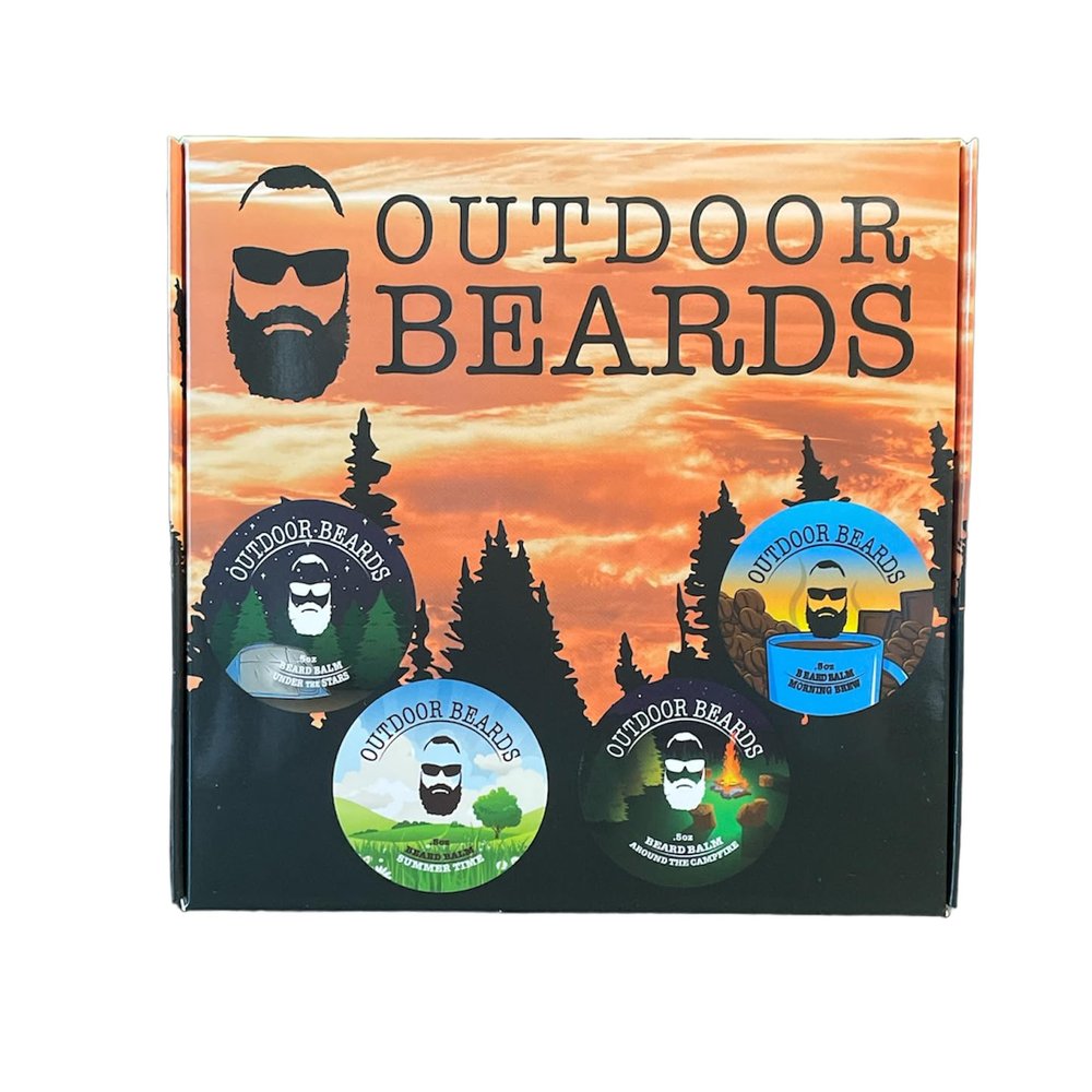 Outdoor Beards Beard Balm | 2 oz Cleansing Balm for Beards Short or Long | Beard Conditioner for Men | Essential Moisturizer for Every Man's Beard | Leave Hair and Skin Healthy (Sample Pack 2)
