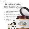 Beef Tallow Face Moisturizer - Grass Fed Beef Tallow for Skin Care- unscented Handmade Tallow face Cream- organic tallow balm for Sensitive Dry Skin, Eczema, Psoriasis, sunburn (OATMEAL & HONEY) view 3