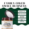 Beef Tallow Face Moisturizer - Grass Fed Beef Tallow for Skin Care- unscented Handmade Tallow face Cream- organic tallow balm for Sensitive Dry Skin, Eczema, Psoriasis, sunburn (OATMEAL & HONEY) view 4