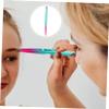 AUTSUPPL Eyebrow Trimmer Tool with Stainless Steel Tweezers Eyelash Applicator and Eyebrow Brush Compact Durable Gradient Blue- for Precise Grooming view 2