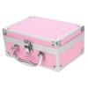 AUTSUPPL Portable Aluminum Alloy Makeup Case Organizer Small Pink Travel Cosmetic Box with Ample Space for Nail Supplies and Makeup Essentials Lightweight Design for Convenient Carrying view 1