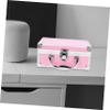 AUTSUPPL Portable Aluminum Alloy Makeup Case Organizer Small Pink Travel Cosmetic Box with Ample Space for Nail Supplies and Makeup Essentials Lightweight Design for Convenient Carrying view 2