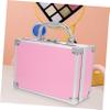 AUTSUPPL Portable Aluminum Alloy Makeup Case Organizer Small Pink Travel Cosmetic Box with Ample Space for Nail Supplies and Makeup Essentials Lightweight Design for Convenient Carrying view 4