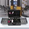 BANEBONE Barber Case Beauty Professional Barber Case with Lock Portable Barber Carry Travel Case for Clippers Trimmers Scissors Organizer for Hair Stylists, Pet Groomers, Makeup Artists, Black view 4