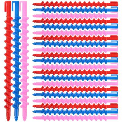 Ipetboom 20pcs Spiral Hair Curlers Perm Rods Multi-function Cold Wave Hair Rollers Reusable for Attractive Curls for Home Salon Use
