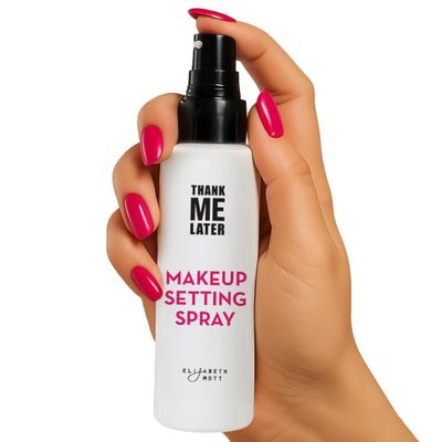 Elizabeth Mott Thank Me Later 3-in-1 Dewy Makeup Setting Spray  Hydrating & Long-Lasting Fine Mist with Niacinamide for a Radiant Glowy Look  Lightweight, Cruelty-Free, Travel-Size Face Spray, 30ml