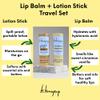 Hydrate Body and Lips Gift Set, Orange Lotion Stick, Vanilla Chai Lip Balm, Eco-Friendly Tubes, Travel Size view 2