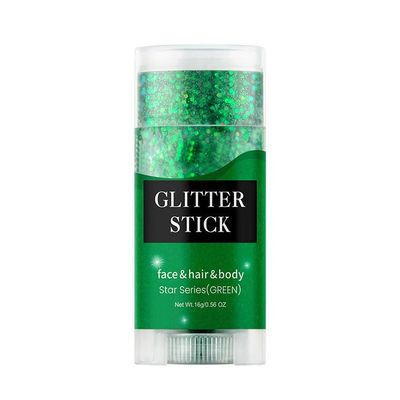 Green Body Glitter Stick,Holographic Sequins Paint Sparkling Face Glitter for Women Face/Body/Hair/Eyes/Lip Glitter Makeup.