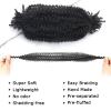 Human Hair Springy Twist Hair Extensions Afro Kinky Bulk Hair 100% Human Hair Twist Crochet Braiding Hair Springy Afro Twist Hair Extensions Natural Color For Black Women 16 Inch 100g view 4
