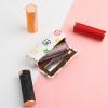 Beautyflier Womens PU Leather Lipstick Case Holder with Mirror Rectangle Makeup Travel Cases for Purse Lipstick Holder (White, Stars) view 2