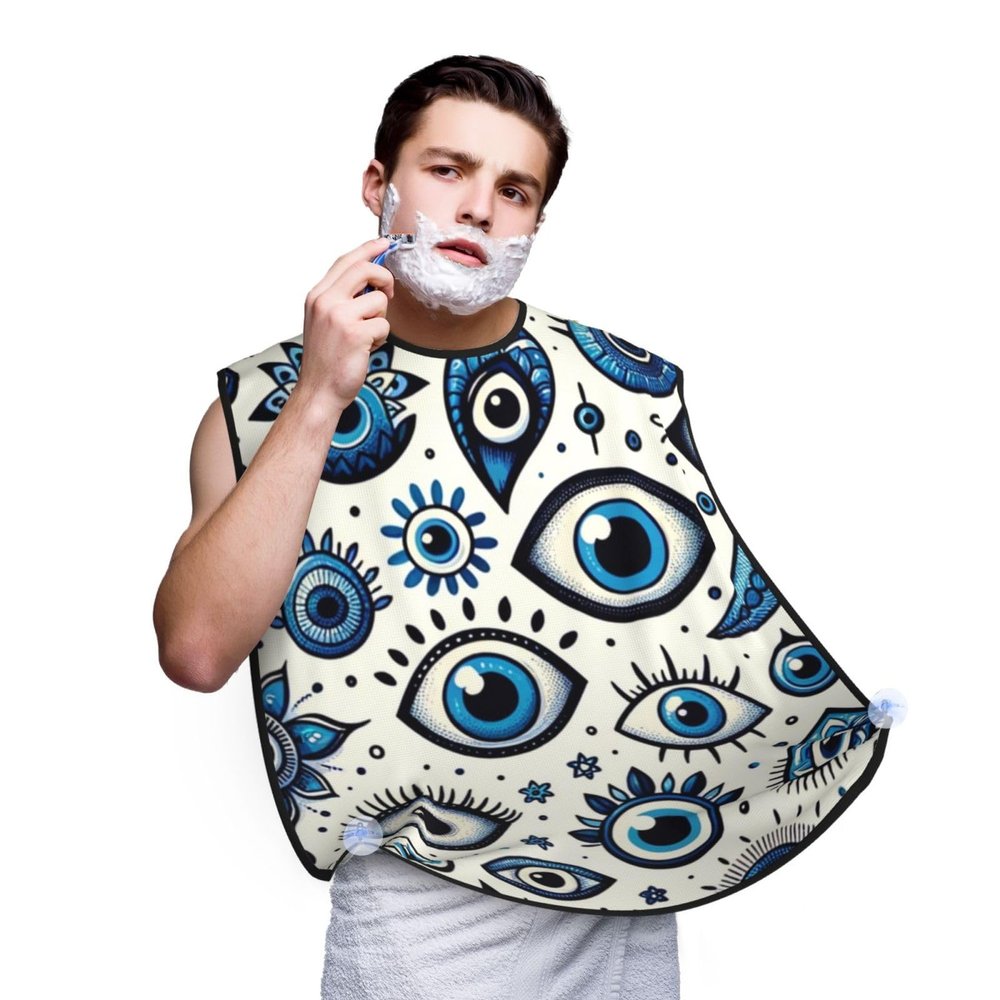 Augenstern Men'S Shaving Apron The-Turkish-Nazar-Eye Father Shaving Bib Beard Bib Apron