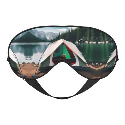 Lake Camping Print Unisex Sleeping Eye Mask,Soft Comfortable Light-Blocking Eye Mask