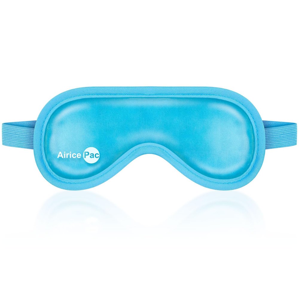 AiricePac Cold Eye Mask Cooling Eye Mask for Dry Eyes, Gel Eye Mask Eye Ice Pack Reusable Cold Eye Compress for Dark Circles, Migraines, Eye Surgery, Skin Care