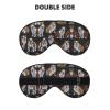 ZISHAK English Bulldogs Print Unisex Sleeping Eye Mask,Soft Comfortable Light-Blocking Eye Mask, Black view 2