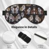 ZISHAK English Bulldogs Print Unisex Sleeping Eye Mask,Soft Comfortable Light-Blocking Eye Mask, Black view 4