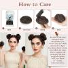 BOGSEA Space Buns Hair Pieces 2PCS Mini Claw Clip in Hair Bun Princess Leia Buns Hair Extension Updo Hairpieces for Women Girls(Mix Blonde) view 2