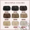 BOGSEA Space Buns Hair Pieces 2PCS Mini Claw Clip in Hair Bun Princess Leia Buns Hair Extension Updo Hairpieces for Women Girls(Mix Blonde) view 4