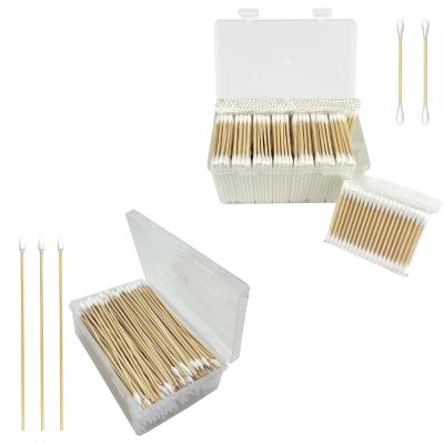 Bamboo Cotton Swabs - Biodegradable Double Tips Cotton Buds - Natural Organic Cotton Swabs - Pure Cotton Buds For Ear Beauty & Personal Care