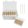 Bamboo Cotton Swabs - Biodegradable Double Tips Cotton Buds - Natural Organic Cotton Swabs - Pure Cotton Buds For Ear Beauty & Personal Care view 2