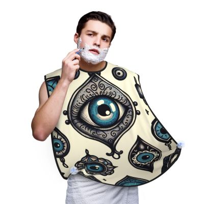 Augenstern Men'S Shaving Apron Turkish-Eyes-Greece Father Shaving Bib Beard Bib Apron