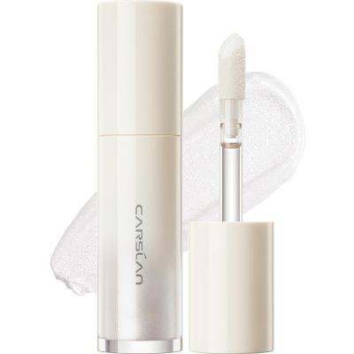 CARSLAN 3D Liquid Highlighter Makeup, Shimmer, Glowing Contour Stick, Smooth & Lightweigh Face Illuminator, Moisturizing, Blendable Cream Highlighter Dewy Finish, 01 Silver Crystal