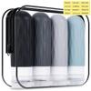 FEEJOY Travel Bottles for Toiletries, Travel Size Toiletries, TSA Approved 3oz Size Toiletry Containers, Leakproof & Refillable Silicone Bottles for Shampoo Conditioner (Grey) view 1