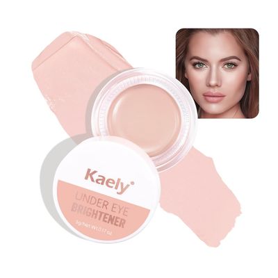 evpct Pink under Eye Corrector Brightener Concealers for Older Women Dark Circles, under Eye Cream Pot Concealer Full Coverage Peach Color Corrector Makeup, Nourishing Waterproof, Light Pink