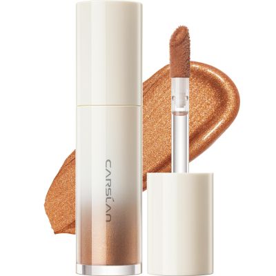 CARSLAN 3D Liquid Highlighter Makeup, Shimmer, Glowing Contour Stick, Smooth & Lightweigh Face Illuminator, Moisturizing, Blendable Cream Highlighter Dewy Finish, 03 Bronze Cold
