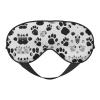 SSIMOO Dog Paw Pattern Print Double-Sided Eye Mask,Soft and Light Blocking for Enhancing Sleep Quality, Black view 1