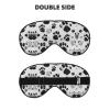 SSIMOO Dog Paw Pattern Print Double-Sided Eye Mask,Soft and Light Blocking for Enhancing Sleep Quality, Black view 2