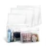 5 Pack Clear Toiletry bags, TSA Approved Quart Size Zipper Bags, PEVA Material Leakproof Travel Makeup Cosmetic Bags, Carry on Airport Airline Compliant Bags for Wome&Men view 1