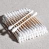 130 Counts Cotton Swabs Natural Double Tipped Organic Cotton Buds Cruelty-Free Ear Swabs E04 view 2