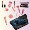 SROJDHFJB Small Makeup Bag with Wrist Strap, Crows Cosmetic Bags Toiletry Organizer Bag Waterproof Makeup Pouch with Zipper Travel Accessories Stocking Stuffers Gift for Women view 3