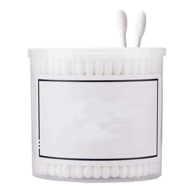 200 Counts Cotton Swabs Natural Double Tipped Organic Cotton Buds Cruelty-Free Ear Swabs A01