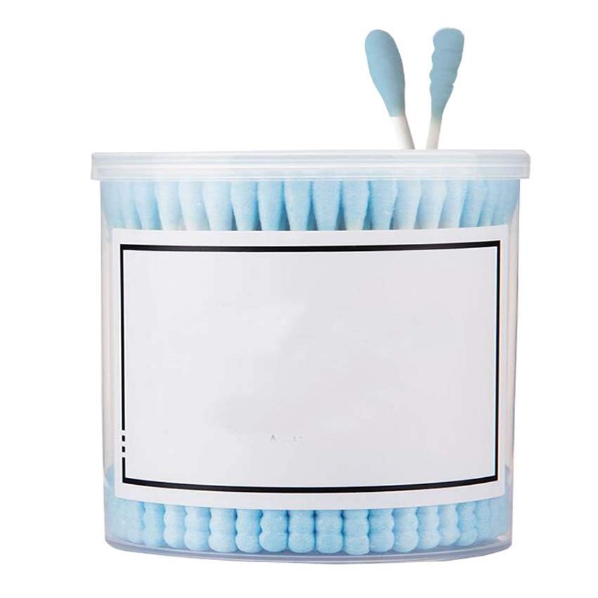 200 Counts Cotton Swabs Natural Double Tipped Organic Cotton Buds Cruelty-Free Ear Swabs A07